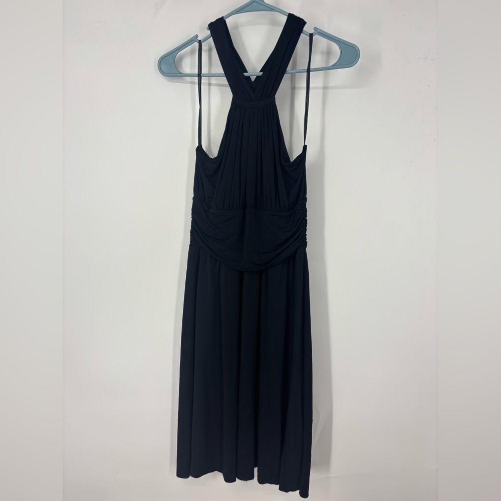 NWOT Velvet‎ by Graham & Spencer Liora V-Neck Halter Black Dress M